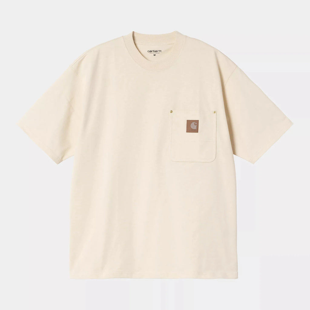 T-shirt Carhartt WIP Eldon Pocket Natural vu de face