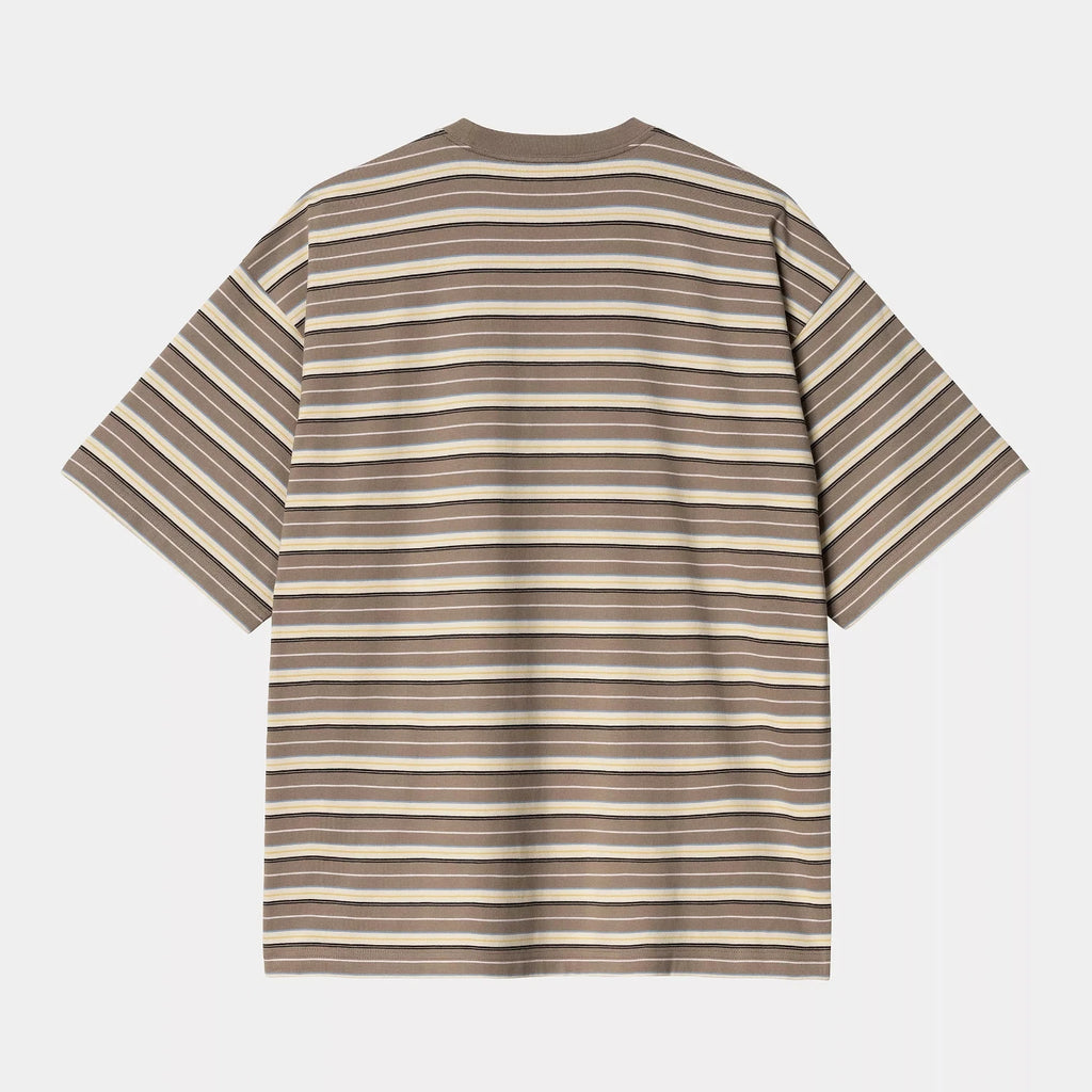 T-shirt rayé Carhartt WIP Nathan stripe branch vu de dos