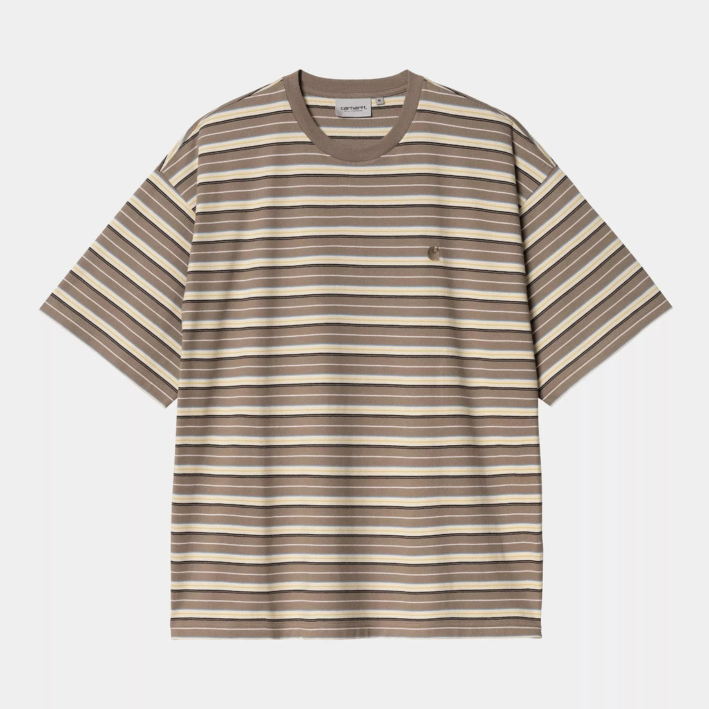 T-shirt rayé Carhartt WIP Nathan en coton vu de face