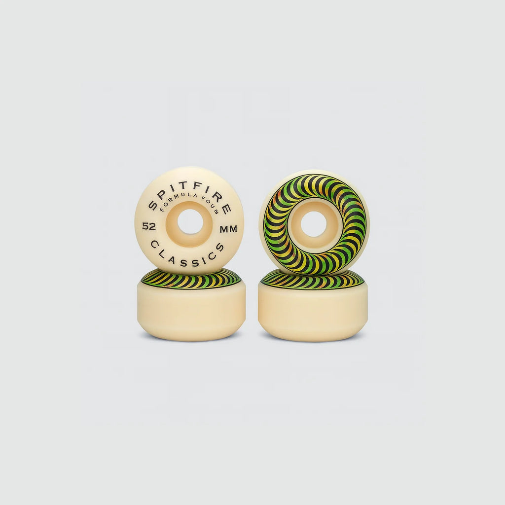 Roues Spitfire Formula Four Camo Classics 99DU Green 52mm uréthane haute performance – skateshop Mons