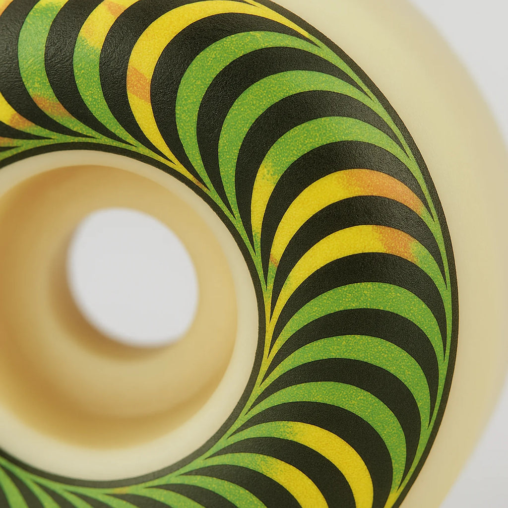 Roues Spitfire Formula Four Camo Classics 99DU Green 52mm uréthane haute performance – skateshop Mons vu de près