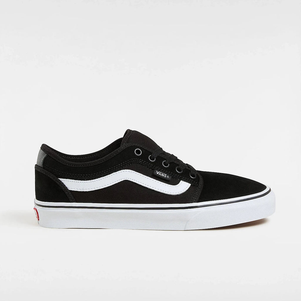 Chaussures Vans Chukka Low Black White Vue de profil extérieur