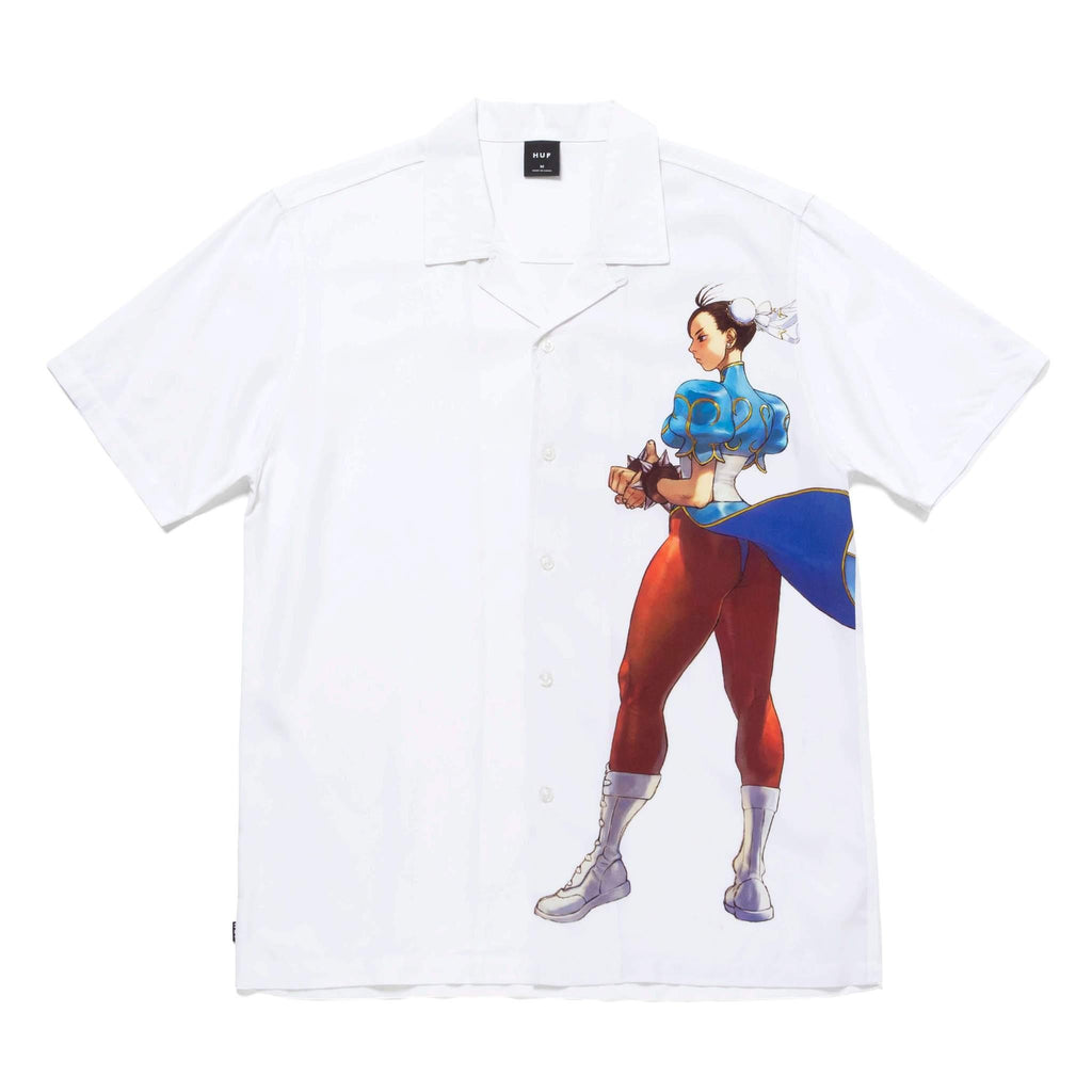 HUF x Street Fighter Chun-Li S/S Resort Shirt (White)