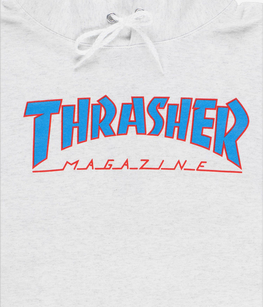 THRASHER OUTLINED HOODIE (ASH GREY)